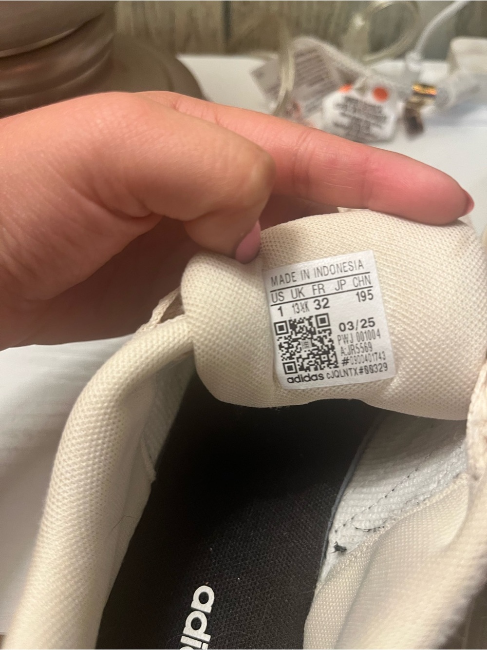 adidas Kids Light Beige Suede Sneakers - Picture 6 of 6